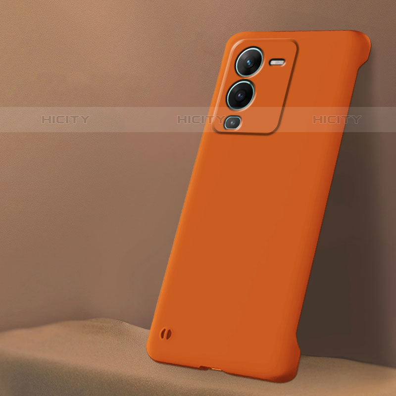 Funda Dura Plastico Rigida Sin Marco Carcasa Mate para Vivo V25 Pro 5G Naranja