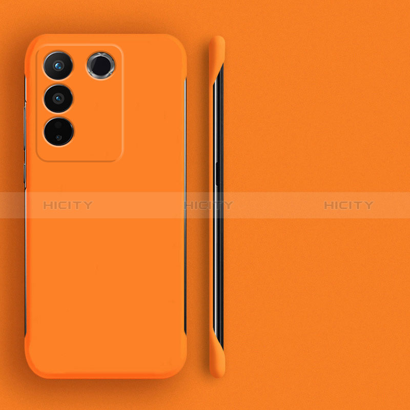 Funda Dura Plastico Rigida Sin Marco Carcasa Mate para Vivo V27 Pro 5G Naranja