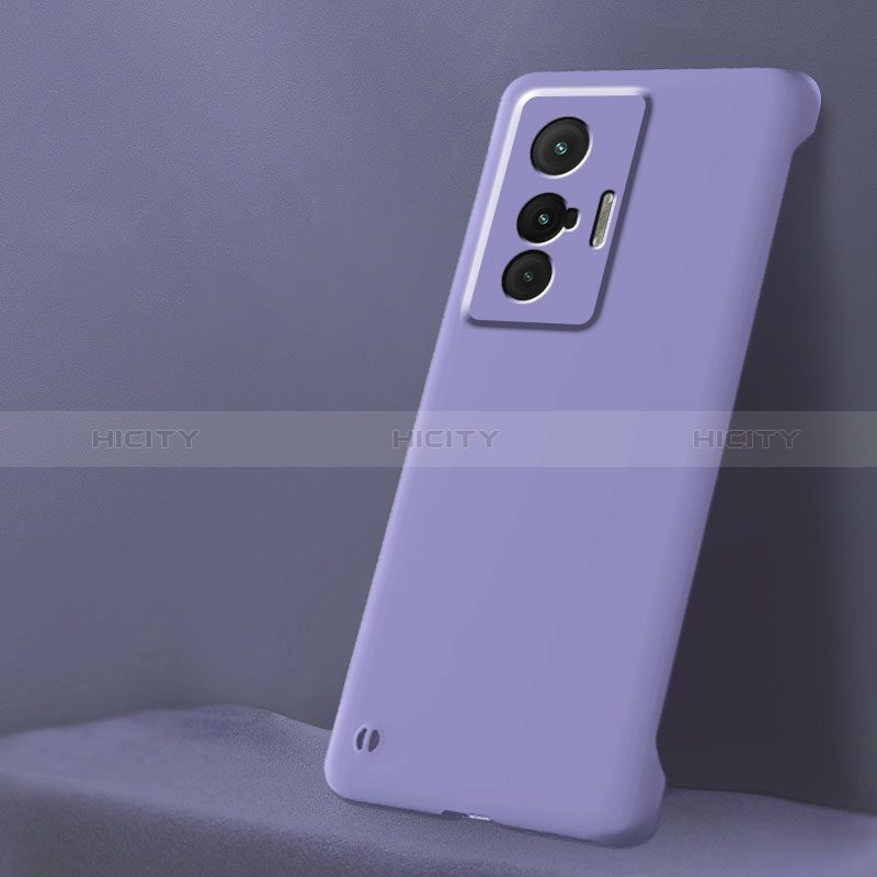 Funda Dura Plastico Rigida Sin Marco Carcasa Mate para Vivo X70 5G Purpura Claro