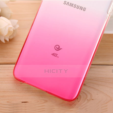 Funda Dura Plastico Rigida Transparente Gradient para Samsung Galaxy DS A300G A300H A300M Rosa