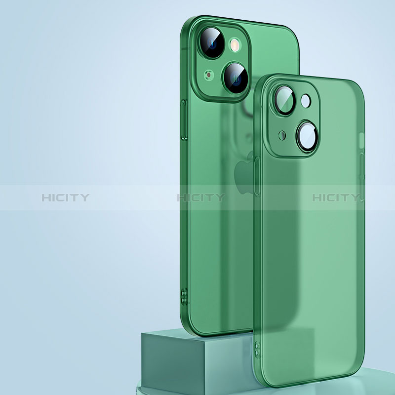 Funda Dura Ultrafina Carcasa Transparente Mate QC1 para Apple iPhone 12 Mini Verde