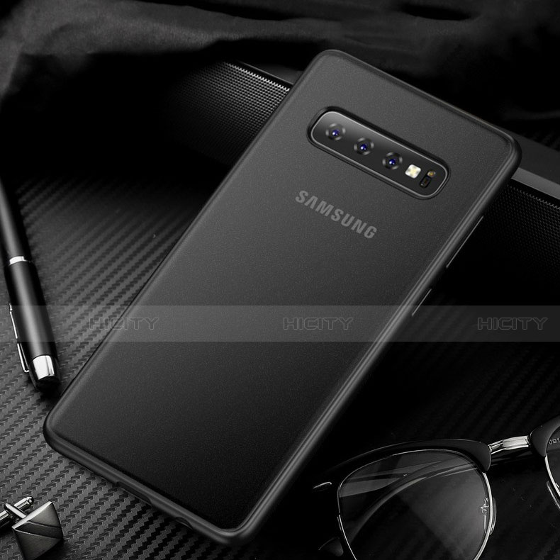 Funda Dura Ultrafina Carcasa Transparente Mate U01 para Samsung Galaxy S10 Negro