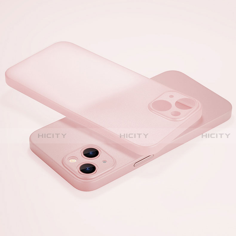 Funda Dura Ultrafina Carcasa Transparente Mate U02 para Apple iPhone 13 Rosa