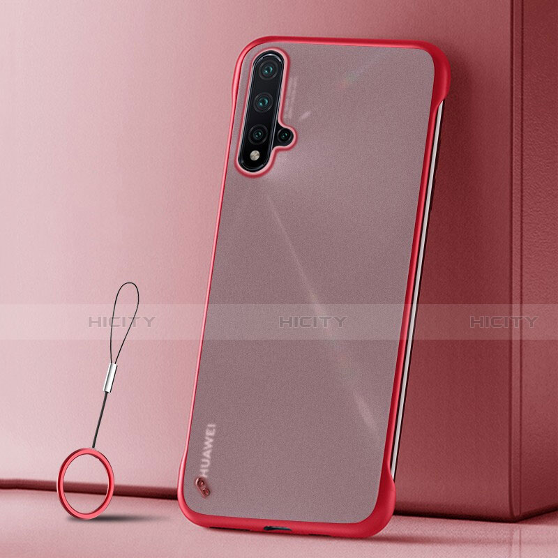 Funda Dura Ultrafina Carcasa Transparente Mate U02 para Huawei Nova 5 Pro Rojo