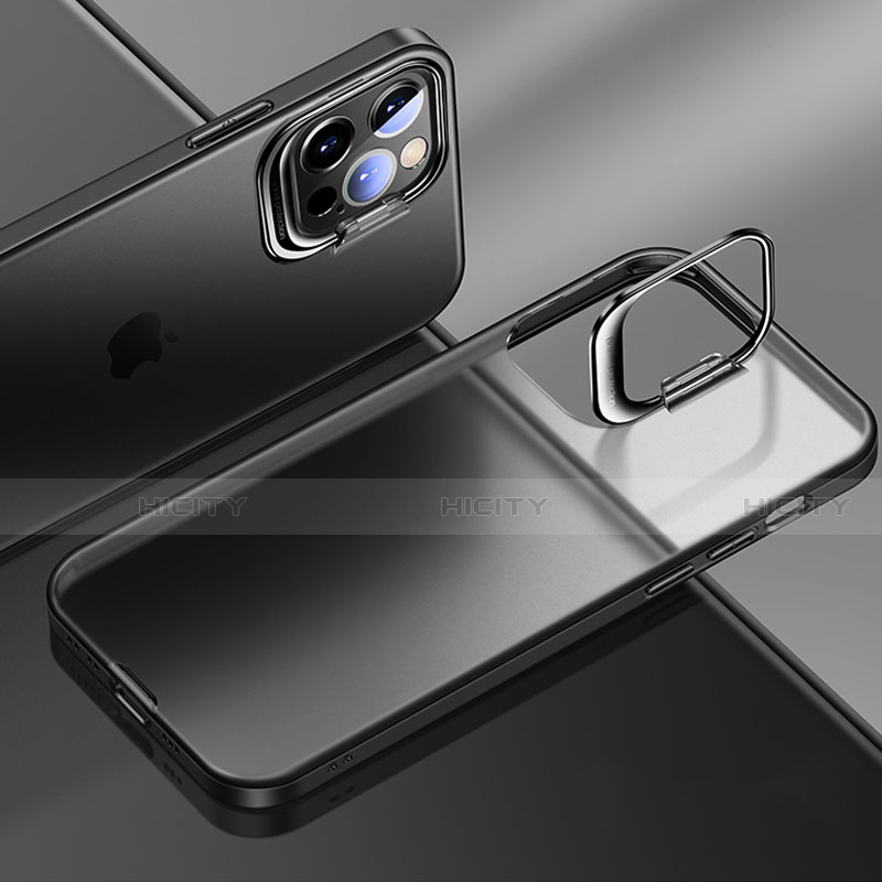 Funda Dura Ultrafina Carcasa Transparente Mate U08 para Apple iPhone 15 Pro Max Negro