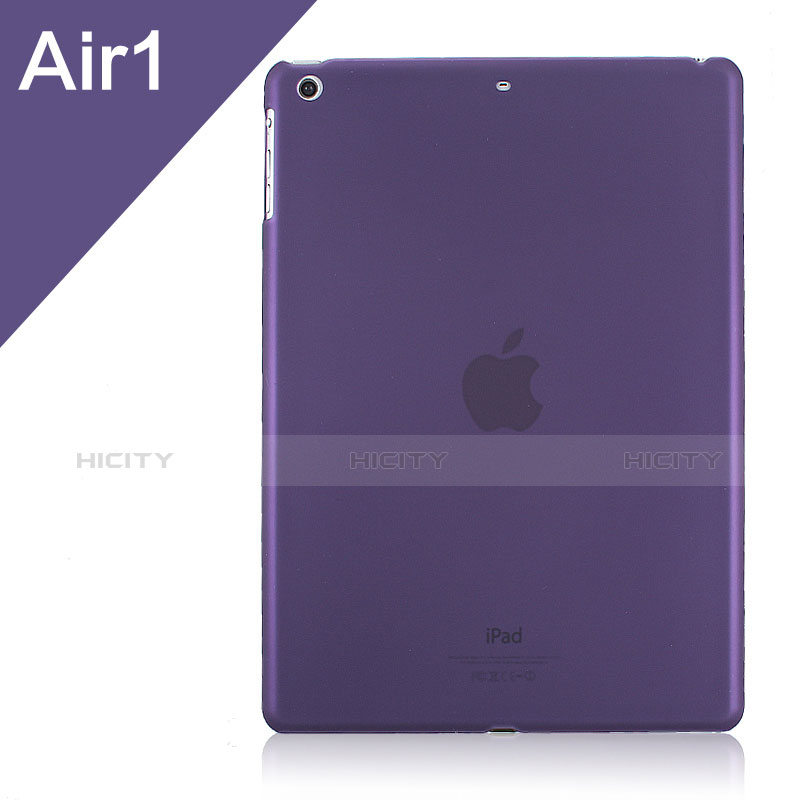 Funda Dura Ultrafina Transparente Mate para Apple iPad Air Morado