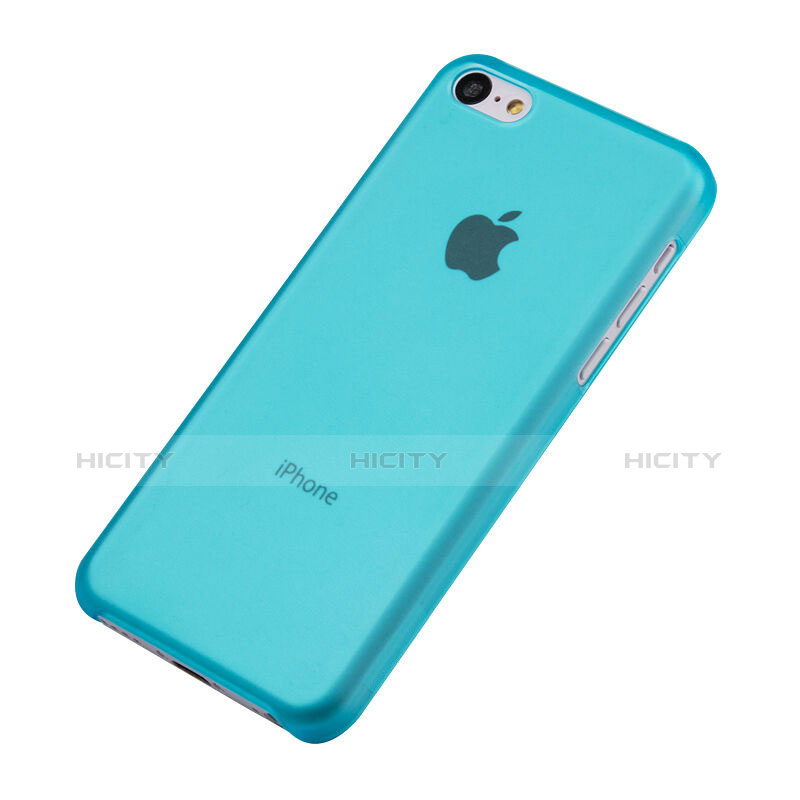 Funda Dura Ultrafina Transparente Mate para Apple iPhone 5C Azul Cielo