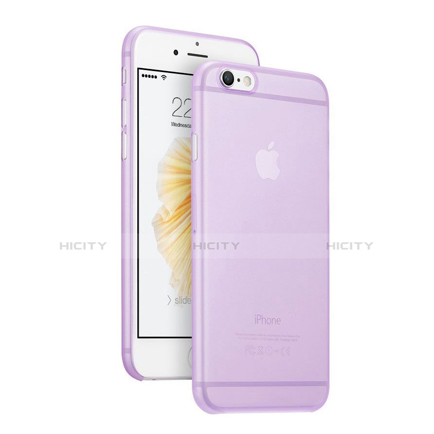 Funda Dura Ultrafina Transparente Mate para Apple iPhone 6 Plus Morado