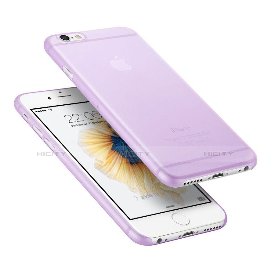 Funda Dura Ultrafina Transparente Mate para Apple iPhone 6 Plus Morado