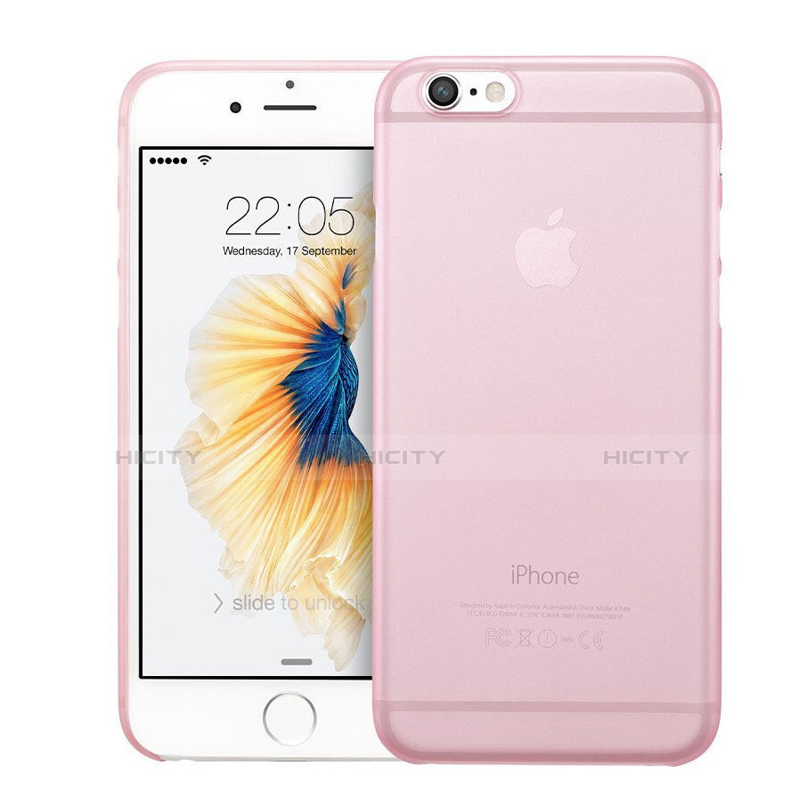 Funda Dura Ultrafina Transparente Mate para Apple iPhone 6 Plus Rosa