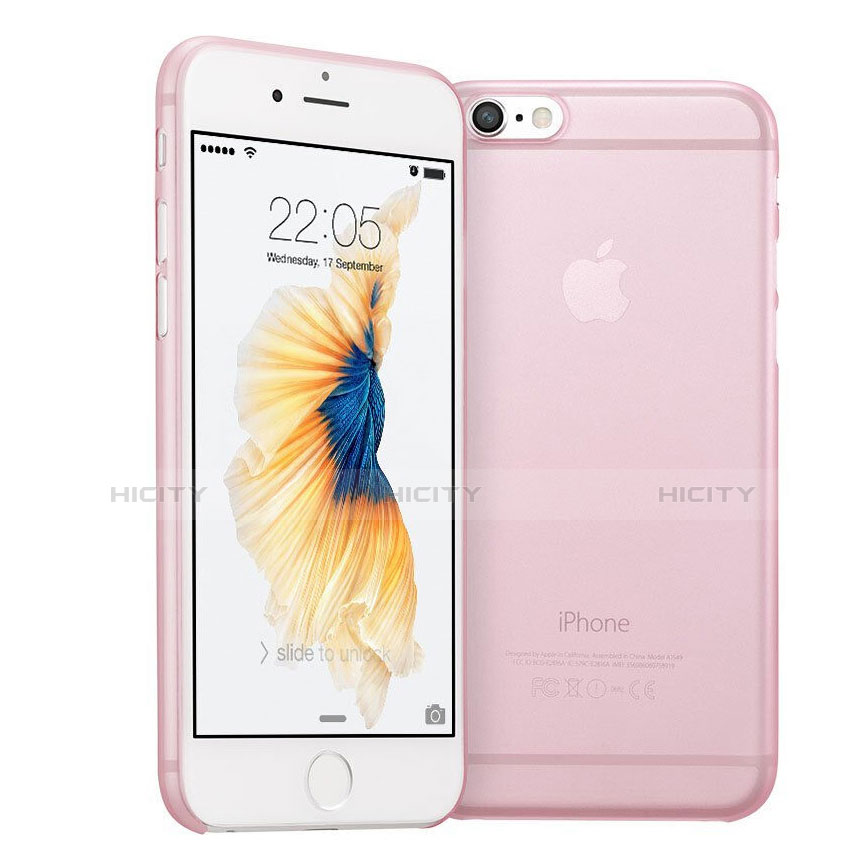 Funda Dura Ultrafina Transparente Mate para Apple iPhone 6 Plus Rosa