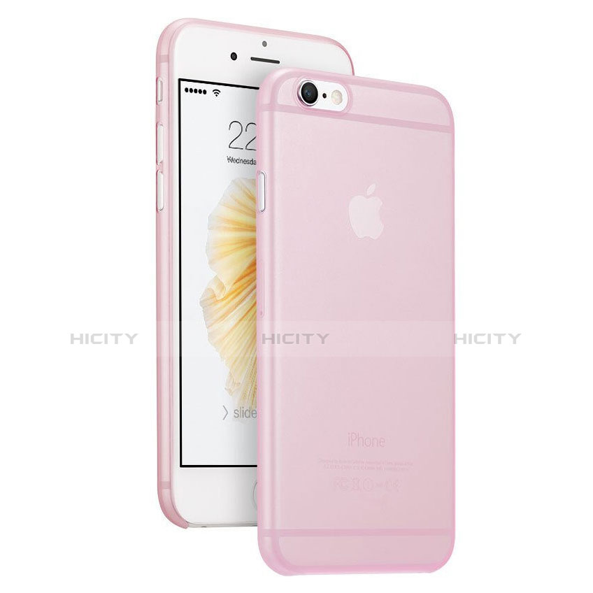 Funda Dura Ultrafina Transparente Mate para Apple iPhone 6 Plus Rosa