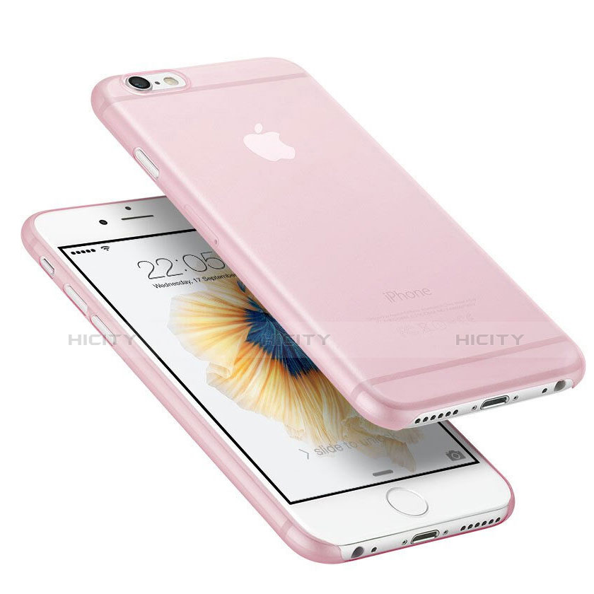 Funda Dura Ultrafina Transparente Mate para Apple iPhone 6 Plus Rosa