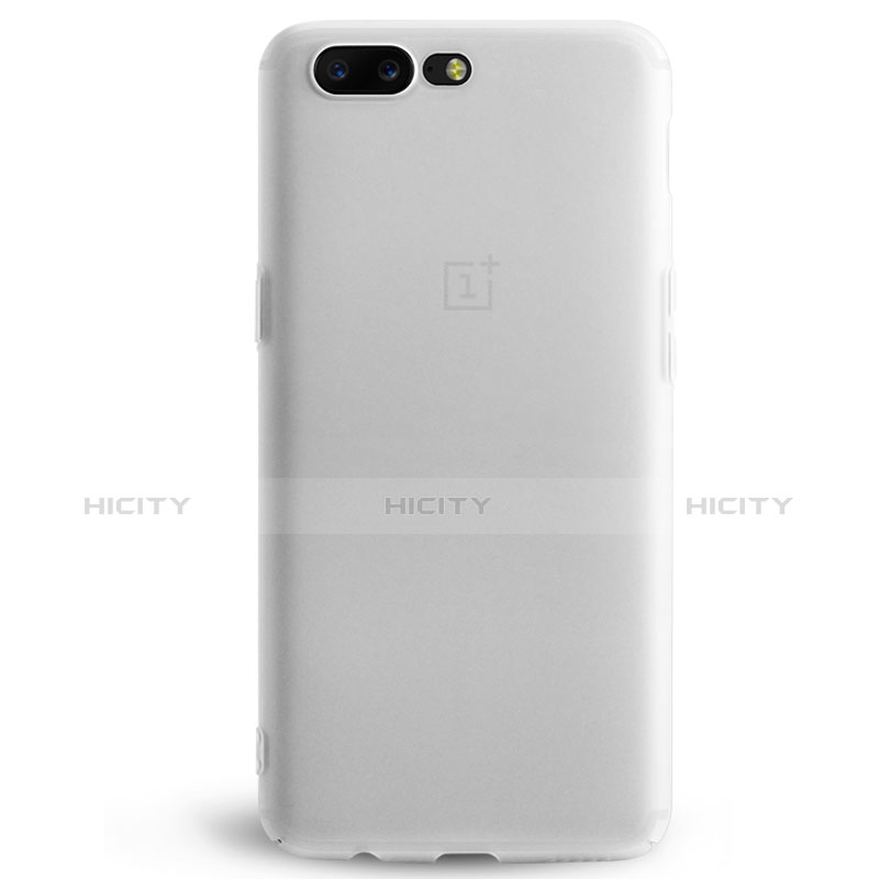 Funda Dura Ultrafina Transparente Mate para OnePlus 5 Blanco