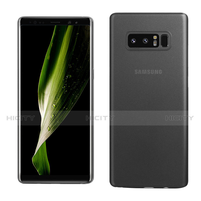 Funda Dura Ultrafina Transparente Mate para Samsung Galaxy Note 8 Duos N950F Negro