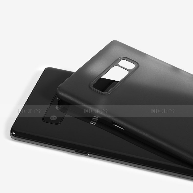 Funda Dura Ultrafina Transparente Mate para Samsung Galaxy Note 8 Negro