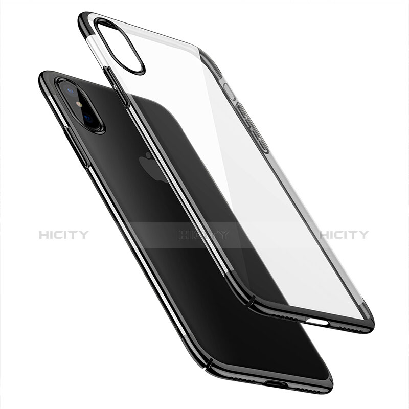 Funda Dura Ultrafina Transparente para Apple iPhone Xs Max Negro