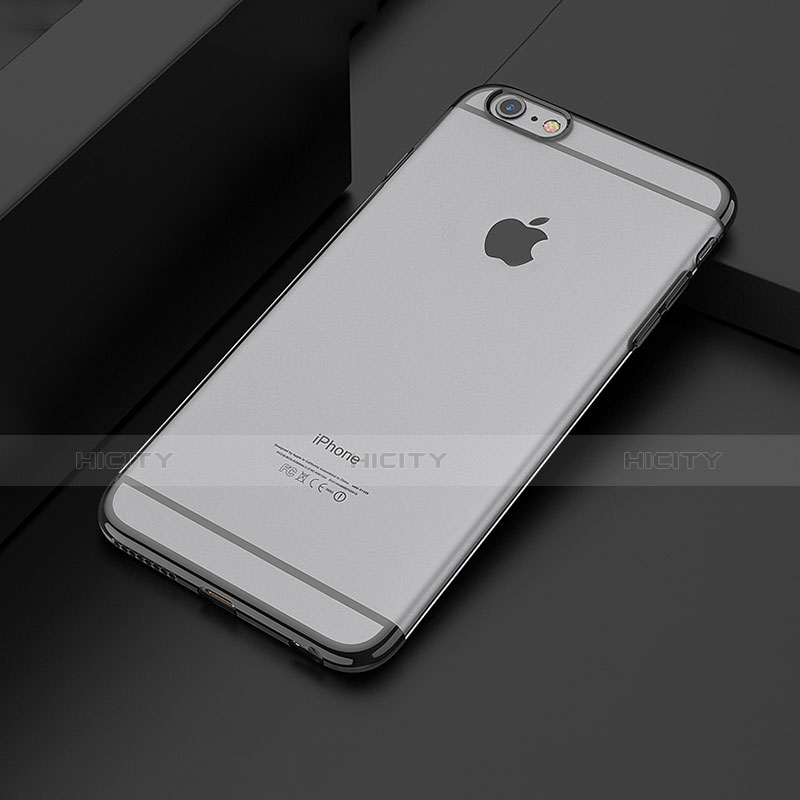 Funda Dura Ultrafina Transparente T01 para Apple iPhone 6S Plus Negro