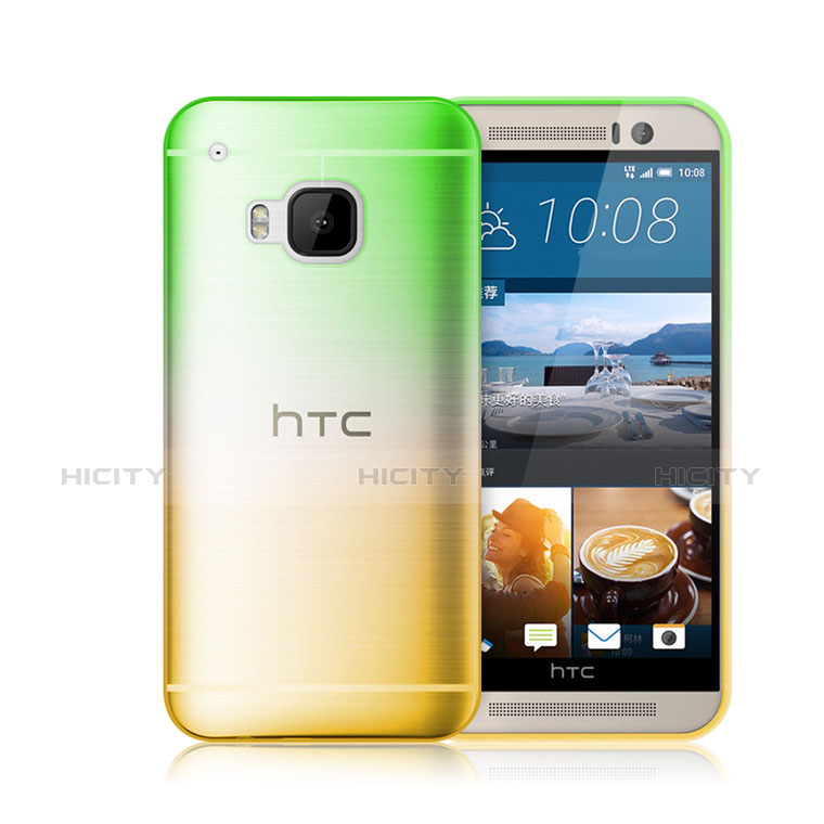 Funda Gel Ultrafina Transparente Gradiente para HTC One M9 Verde