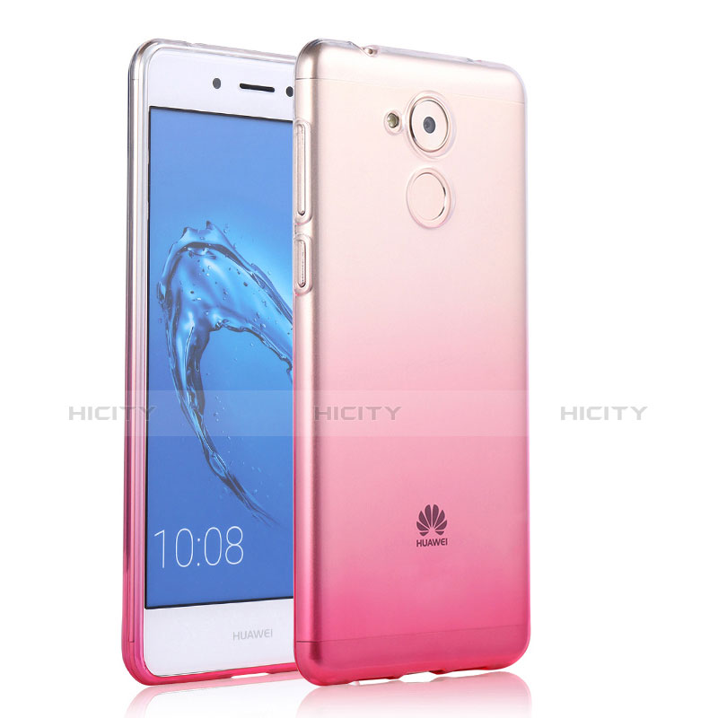 Funda Gel Ultrafina Transparente Gradiente para Huawei Enjoy 6S Rosa