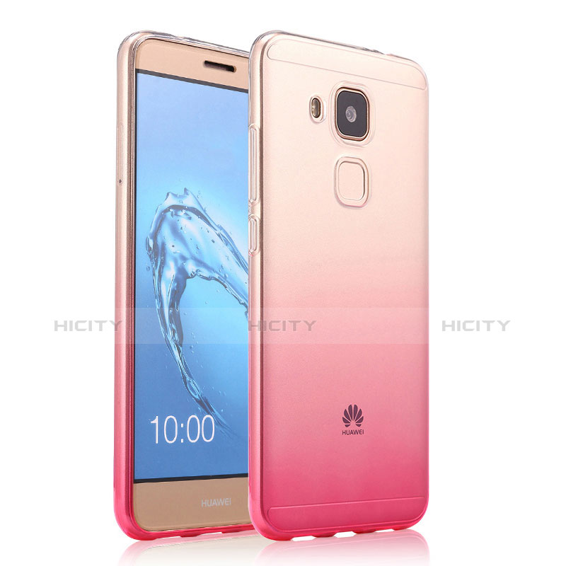 Funda Gel Ultrafina Transparente Gradiente para Huawei G9 Plus Rosa