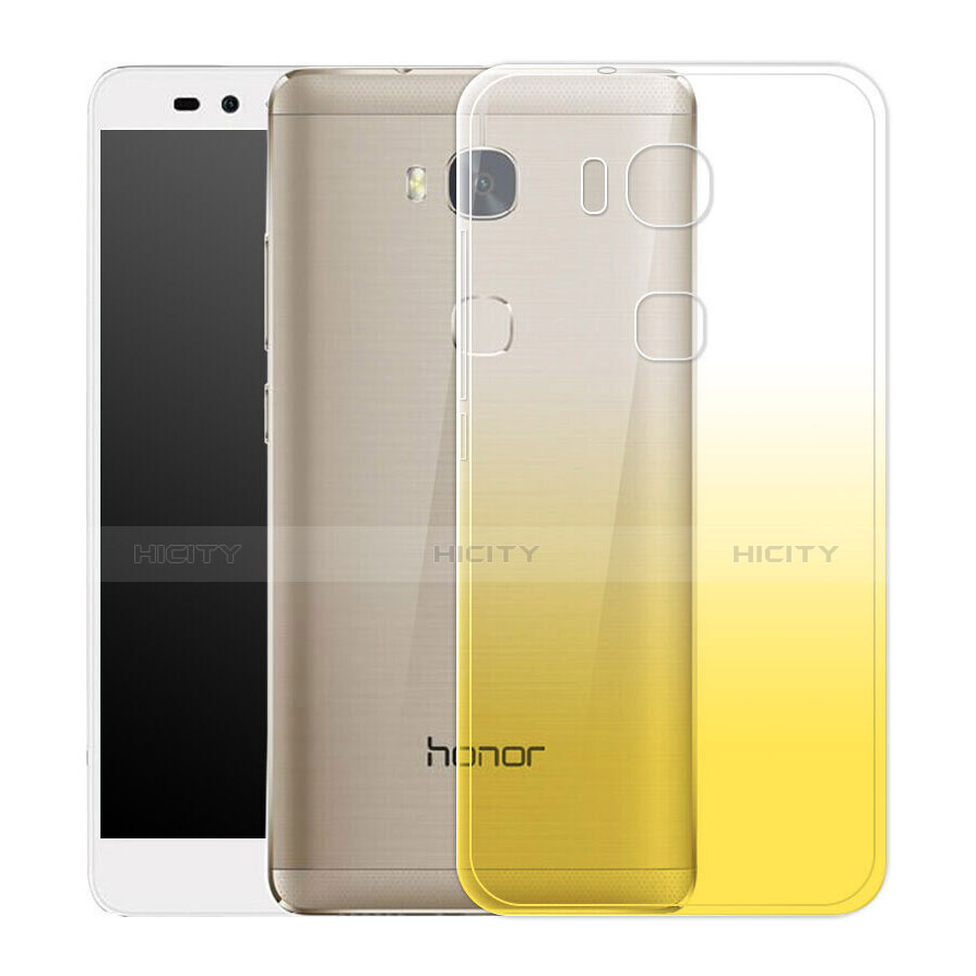 Funda Gel Ultrafina Transparente Gradiente para Huawei GR5 Mini Amarillo