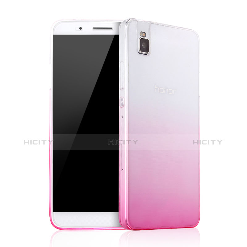 Funda Gel Ultrafina Transparente Gradiente para Huawei Honor 7i shot X Rosa