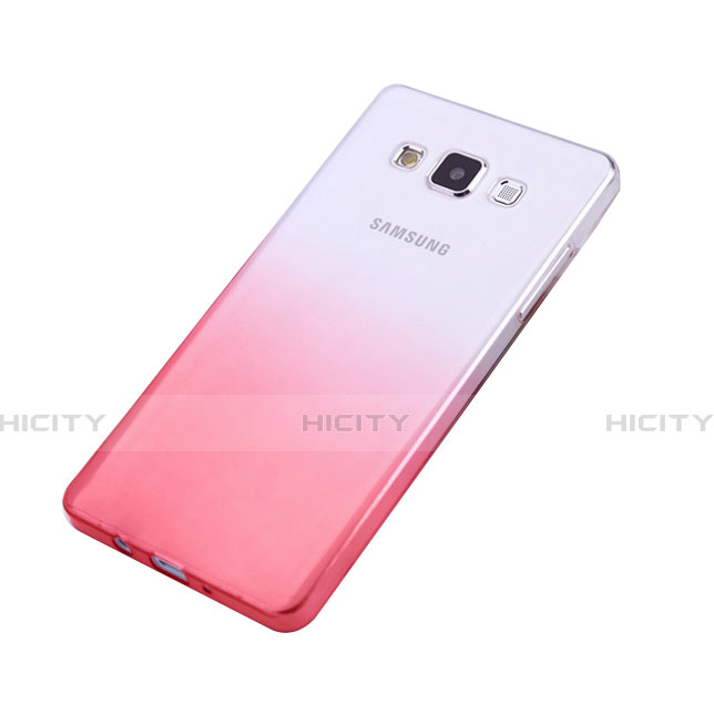 Funda Gel Ultrafina Transparente Gradiente para Samsung Galaxy A5 Duos SM-500F Rosa