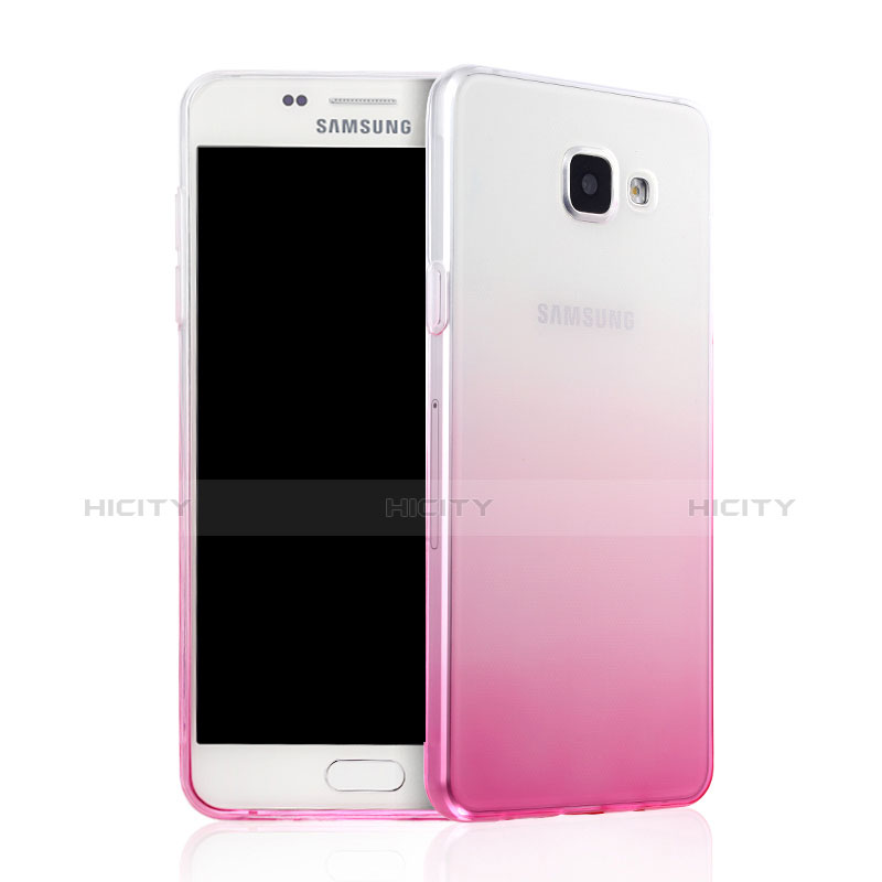 Funda Gel Ultrafina Transparente Gradiente para Samsung Galaxy A7 (2016) A7100 Rosa