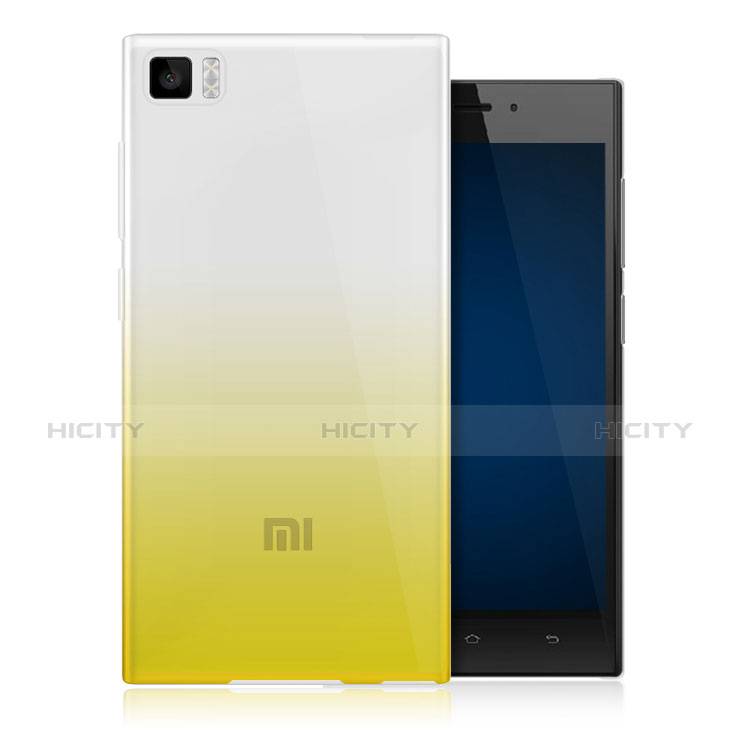 Funda Gel Ultrafina Transparente Gradiente para Xiaomi Mi 3 Amarillo