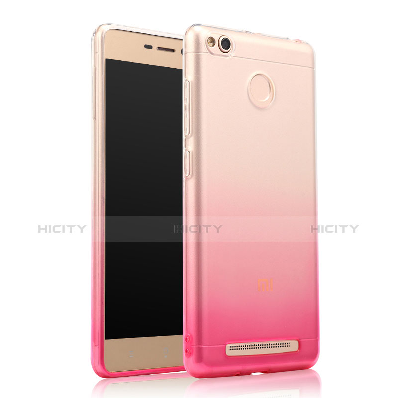 Funda Gel Ultrafina Transparente Gradiente para Xiaomi Redmi 3 High Edition Rosa