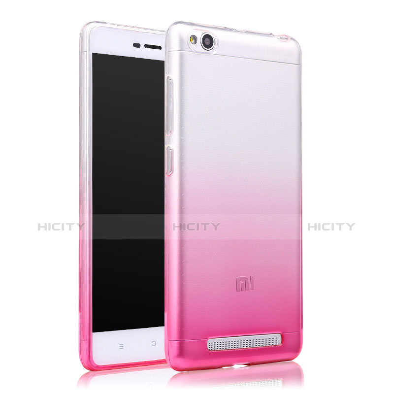 Funda Gel Ultrafina Transparente Gradiente para Xiaomi Redmi 3 Rosa