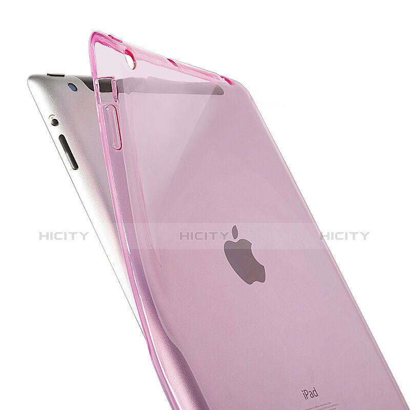 Funda Gel Ultrafina Transparente para Apple iPad 2 Rosa