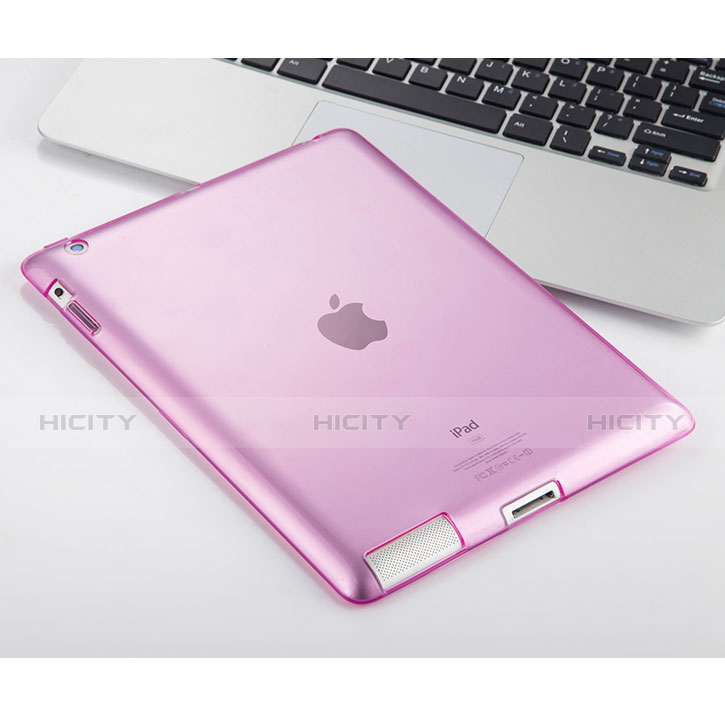 Funda Gel Ultrafina Transparente para Apple iPad 2 Rosa