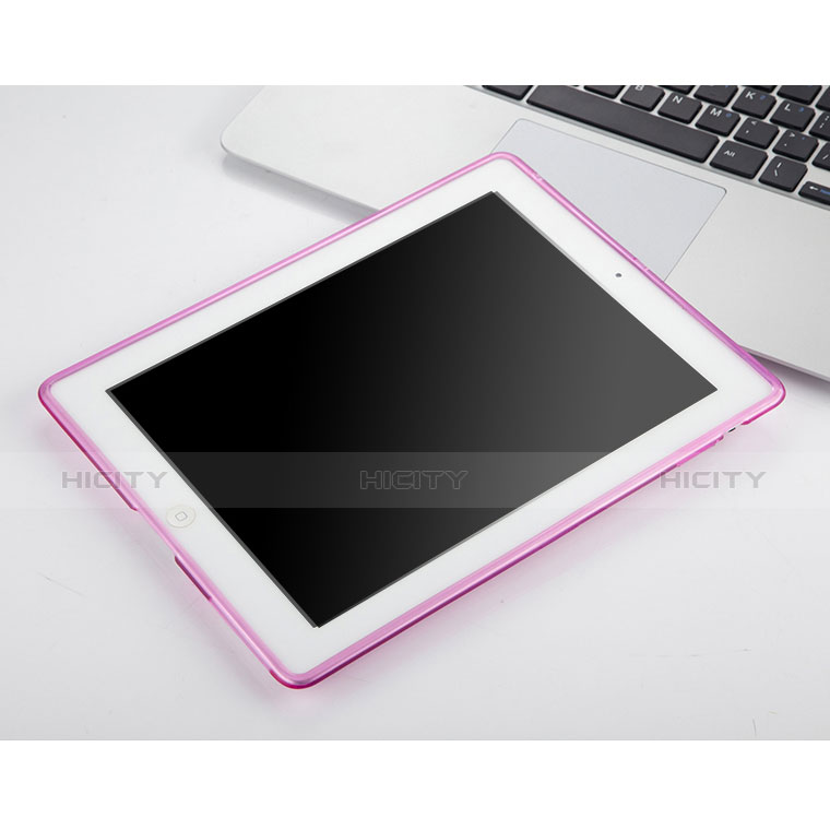 Funda Gel Ultrafina Transparente para Apple iPad 2 Rosa