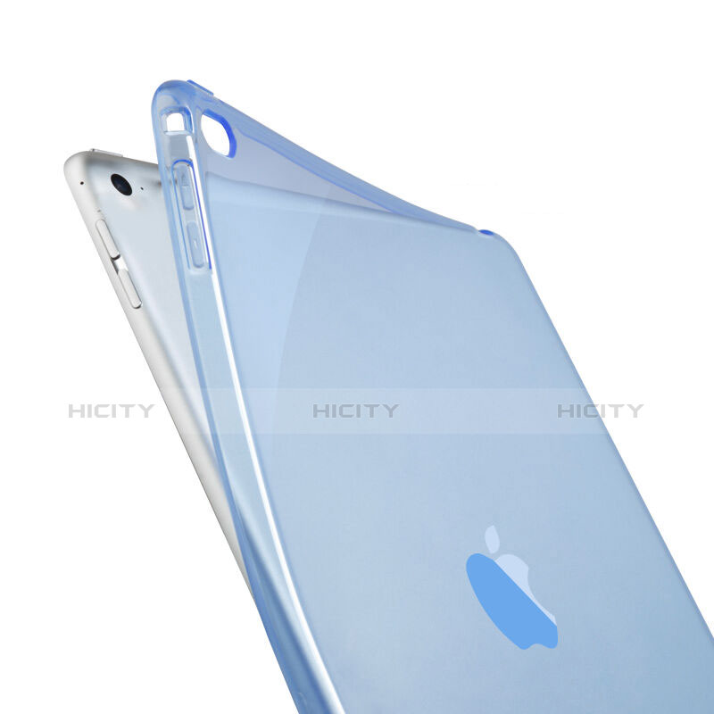 Funda Gel Ultrafina Transparente para Apple iPad Air 2 Azul Cielo