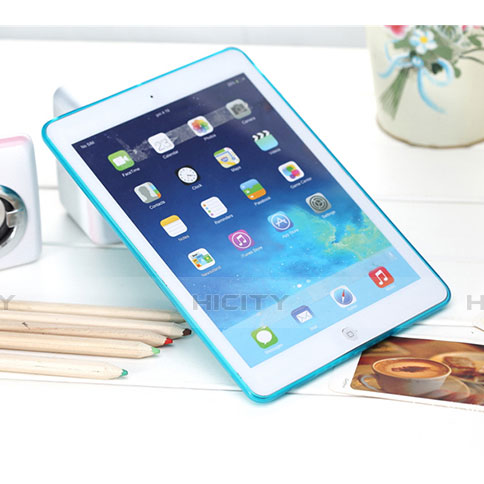 Funda Gel Ultrafina Transparente para Apple iPad Air Azul