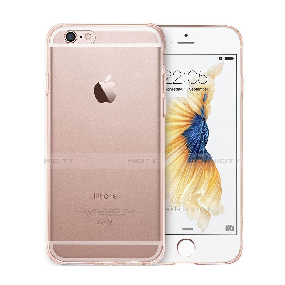 Funda Gel Ultrafina Transparente para Apple iPhone 6S Plus Oro Rosa