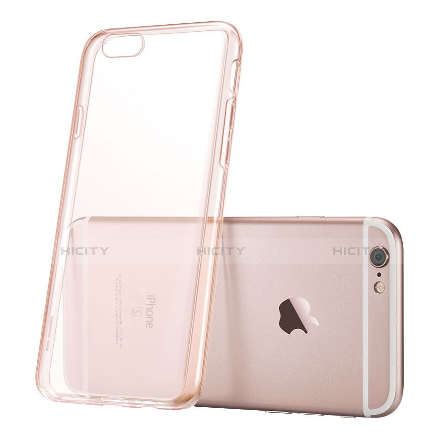 Funda Gel Ultrafina Transparente para Apple iPhone 6S Plus Oro Rosa