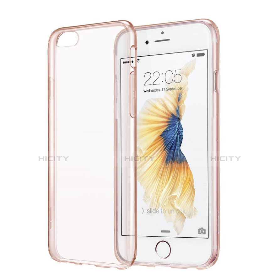 Funda Gel Ultrafina Transparente para Apple iPhone 6S Plus Oro Rosa