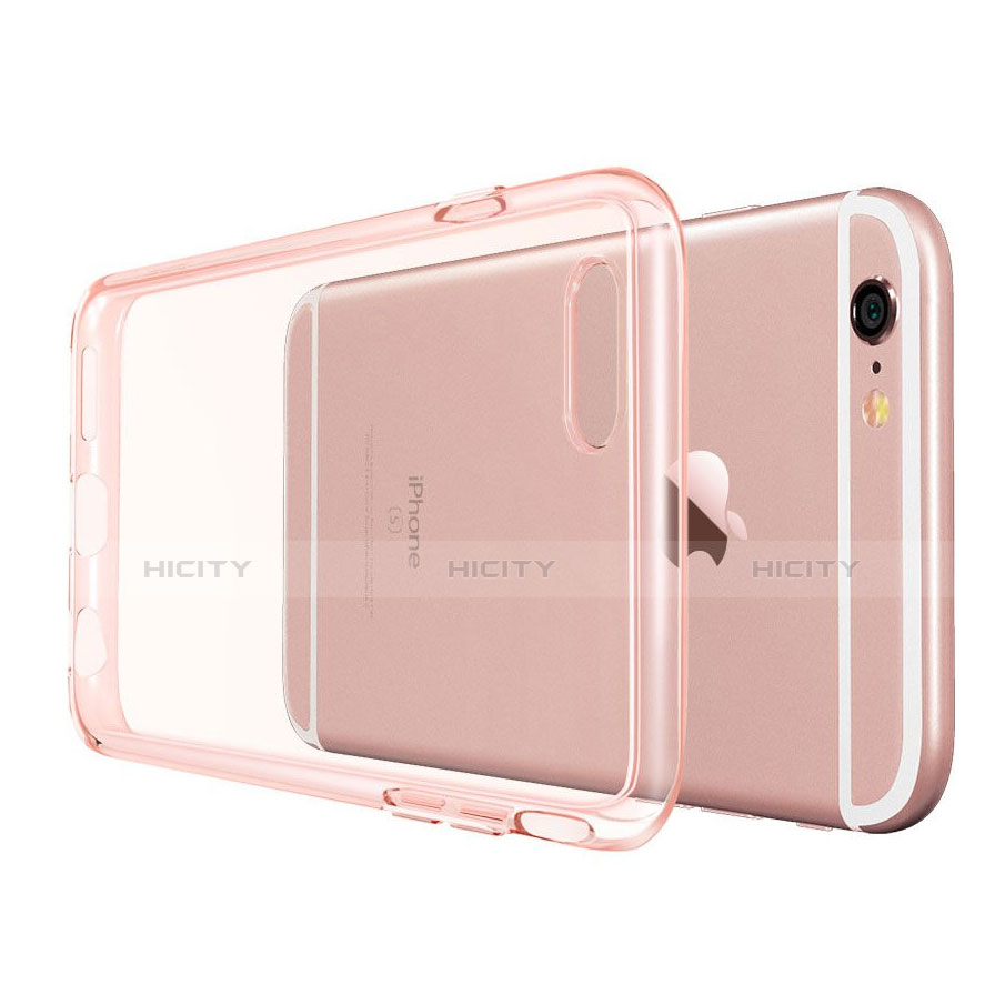 Funda Gel Ultrafina Transparente para Apple iPhone 6S Plus Oro Rosa