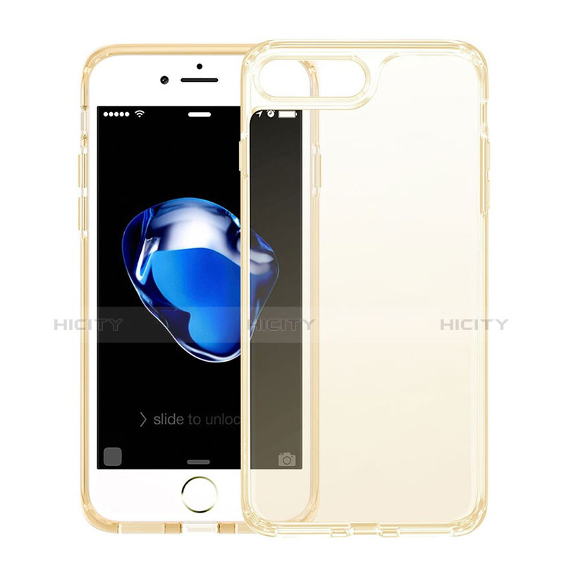 Funda Gel Ultrafina Transparente para Apple iPhone 7 Plus Oro