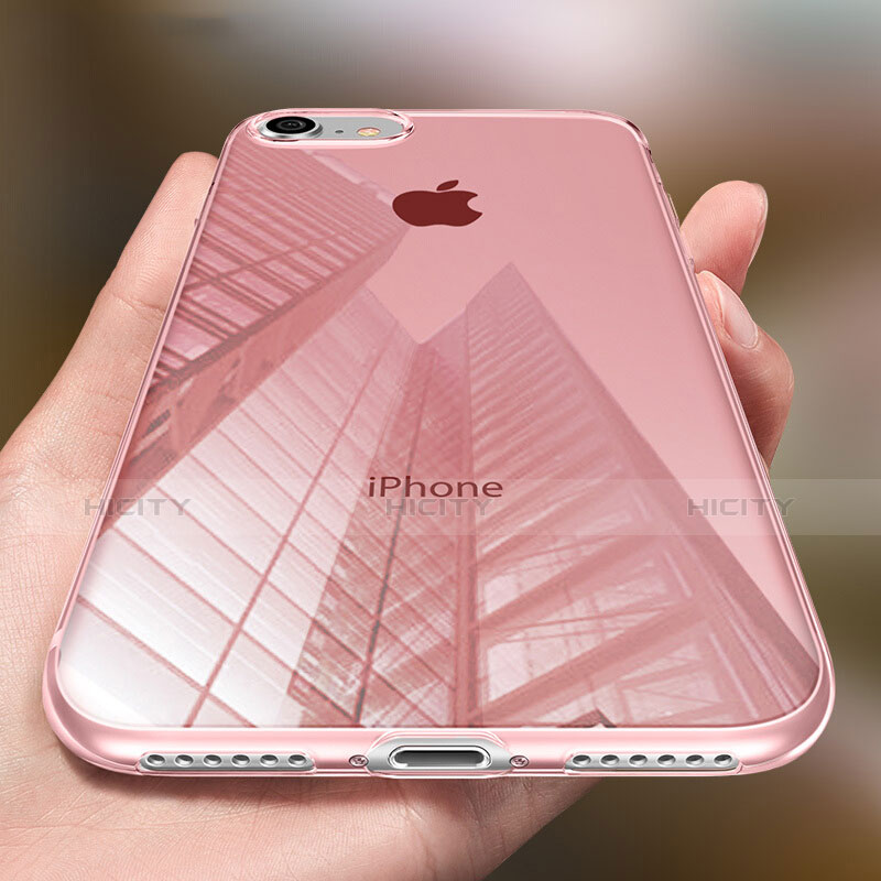 Funda Gel Ultrafina Transparente para Apple iPhone 7 Rosa