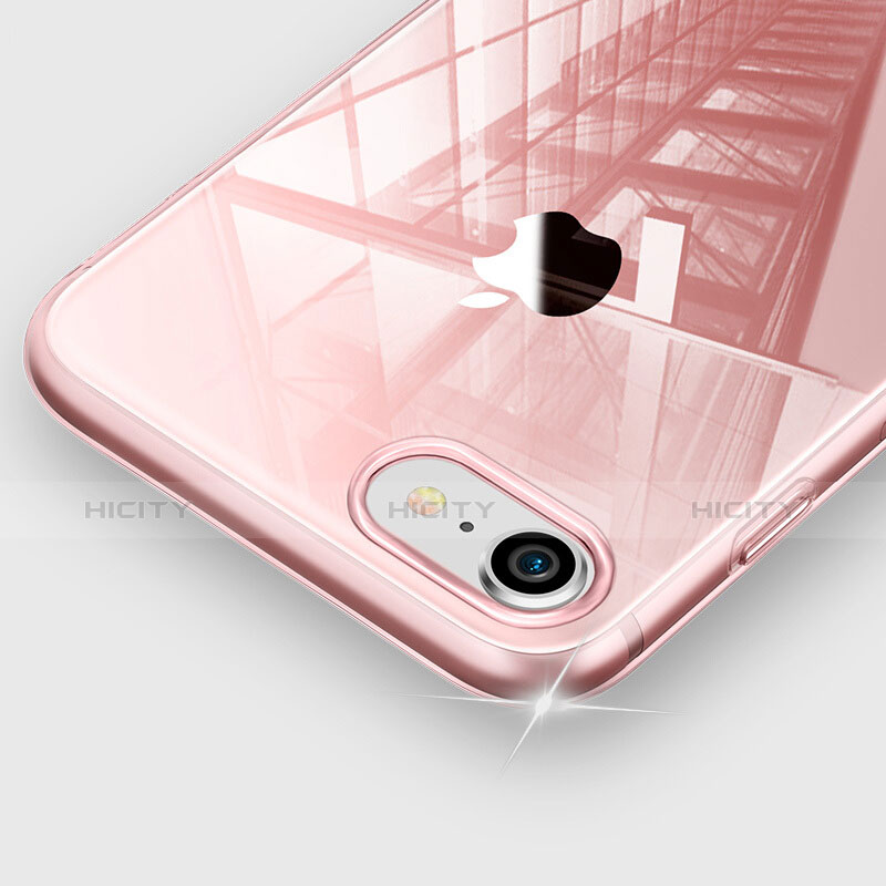 Funda Gel Ultrafina Transparente para Apple iPhone 7 Rosa