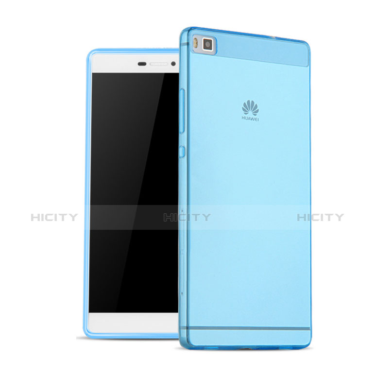 Funda Gel Ultrafina Transparente para Huawei P8 Azul