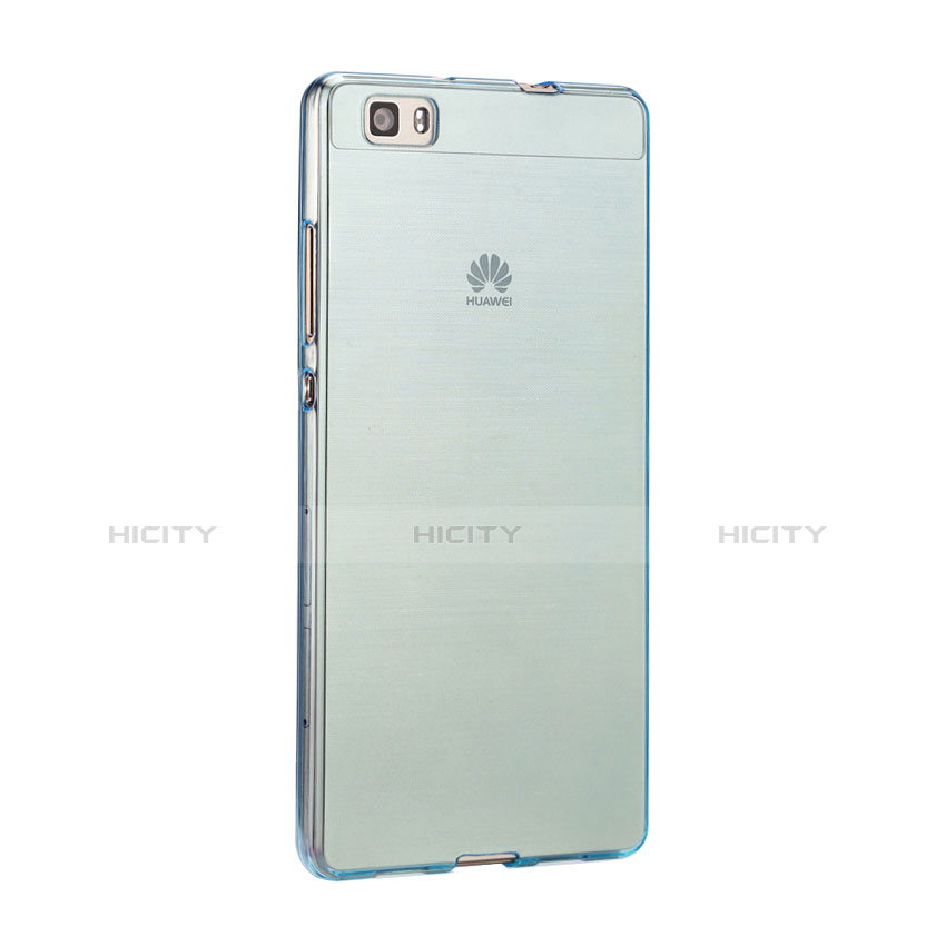 Funda Gel Ultrafina Transparente para Huawei P8 Lite Azul