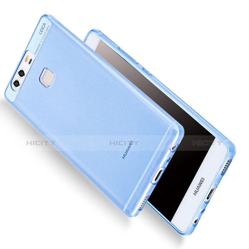 Funda Gel Ultrafina Transparente para Huawei P9 Azul