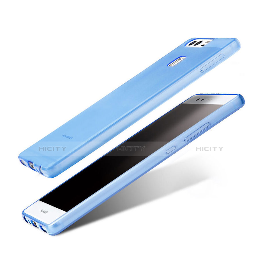 Funda Gel Ultrafina Transparente para Huawei P9 Azul