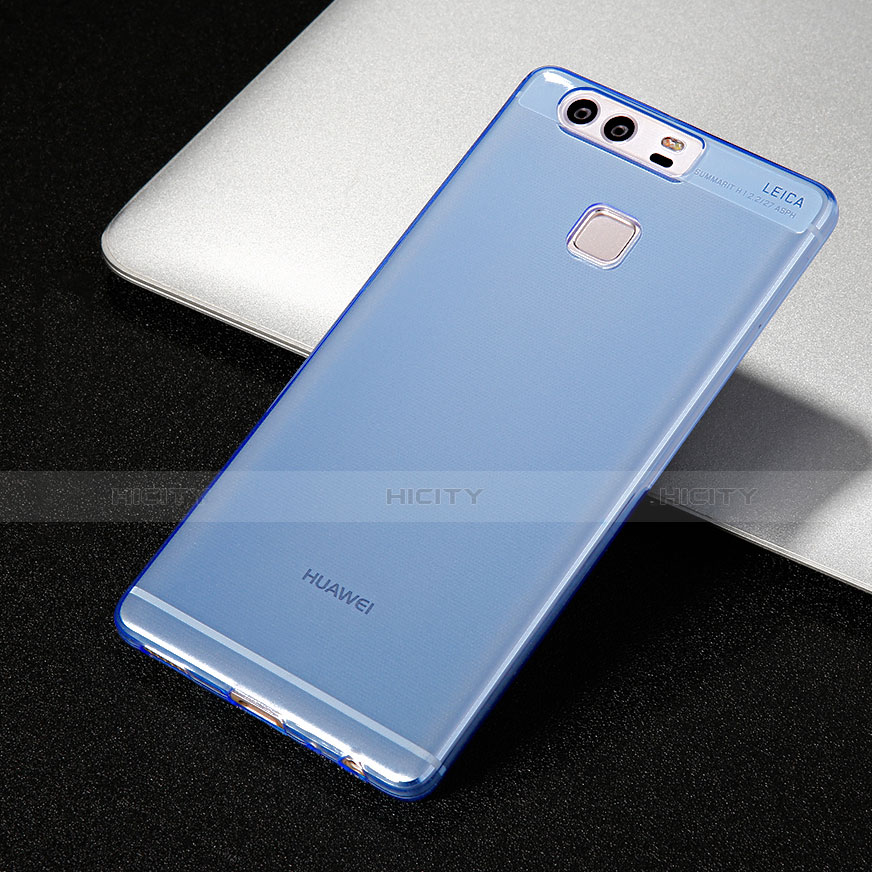 Funda Gel Ultrafina Transparente para Huawei P9 Azul