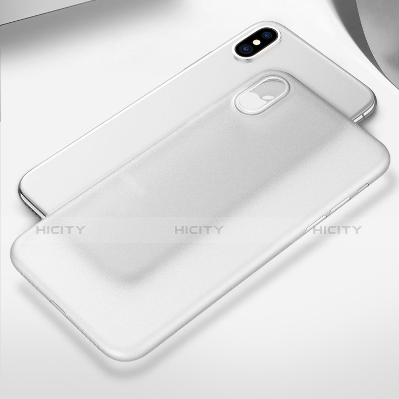 Funda Gel Ultrafina Transparente T04 para Apple iPhone Xs Blanco